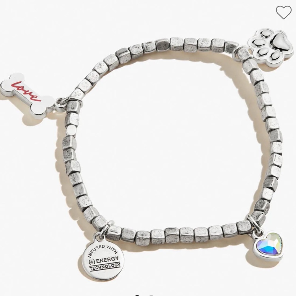NIB 🐾❤️ Alex and Ani Prints of Love Multi-Charm Stretch Bracelet 🎁 Great Gift